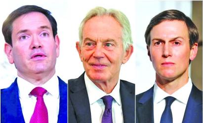 Trump appoints Blair, Kushner and Rubio to Gaza \'board of peace\'