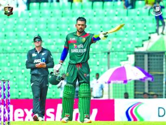 Shanto smashes century against New Zealand in ODI series decider