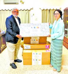 Chapol hands over beginner archery sets to Bhutan Embassy