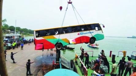 Ferry safety measure saves lives as bus plunges into Padma