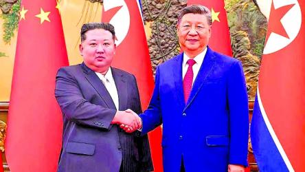 With Xi in  N Korea, Kim  to project confidence, defiance