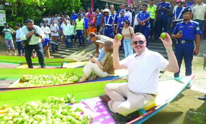 US Ambassador visits Bhimruli floating guava market