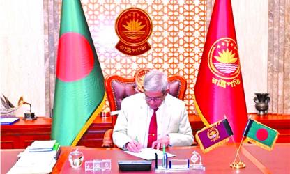 President begins official duties at Bangabhaban