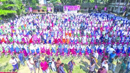 548 female students get bicycles on Zaima Rahman\'s birthday