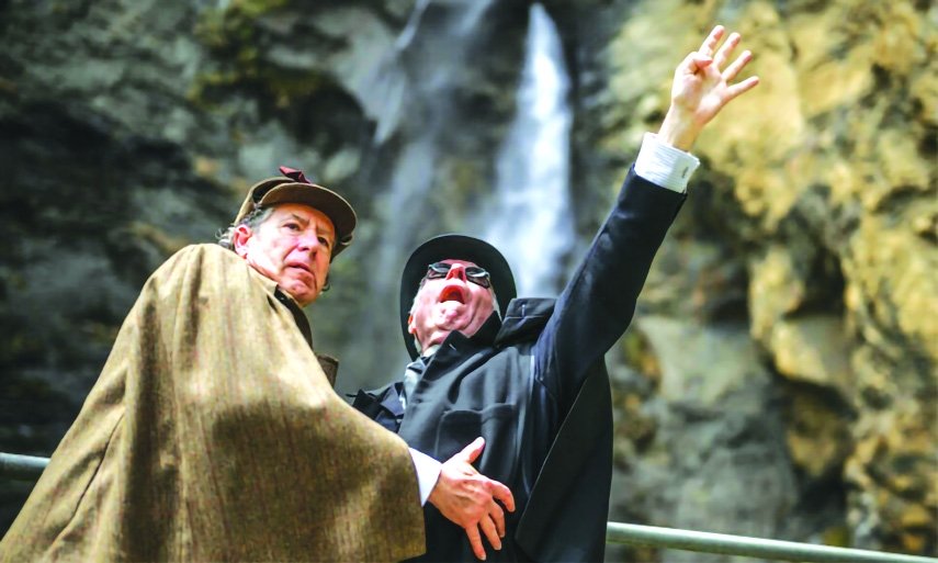 Sherlock Holmes fans recreate fateful duel at Swiss falls