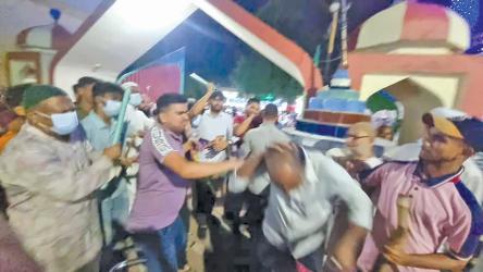 Who attacked Shah Ali shrine?