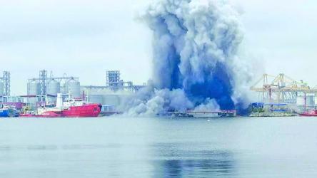 Drone explodes in Romanian port