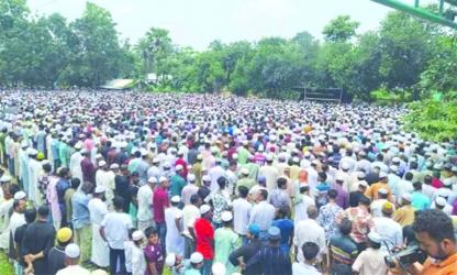 Big crowd joined AL leader Anisur Rahman\'s funeral prayer